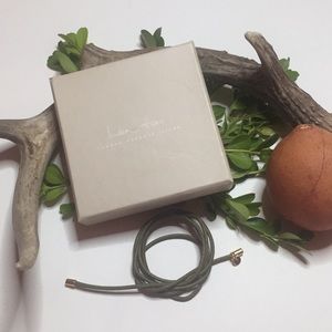 India Hicks Olive Green Cord - Olive & Gold